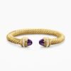 69C696B9-8286-A1D5-AFCC-0FF9ACA67BF6.jpg Classic Cablespira Bracelet 18K Yellow Gold with Amethyst and Diamonds, 7mm