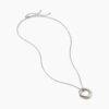 Crossover Pendant Necklace Sterling Silver with 14K Yellow Gold, 37mm