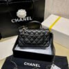 Chanel Lambskin Mini Flap Bag With Top Handle Black As2431 With Charms