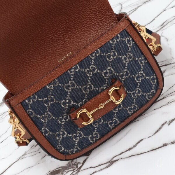 Gucci Horsebit 1955 Demin Mini Shoulder Bag