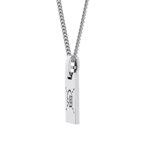 Sterling Silver Ghost Pendant Necklace YBB45531500100U