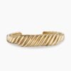 6C0FE808-826E-0F97-89E0-3633C4EE481C.jpg Sculpted Cable Contour Cuff Bracelet 18K Yellow Gold, 13mm