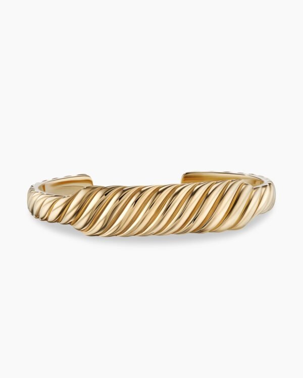 6C0FE808-826E-0F97-89E0-3633C4EE481C.jpg Sculpted Cable Contour Cuff Bracelet 18K Yellow Gold, 13mm