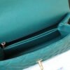 6C184F5A-5F56-DC34-F040-BE106680EC75.jpg Chanel Medium Flap Bag With Top Handle Teal For Women, Womens Handbags, Shoulder And Crossbody Bags 9in/23cm A92990