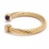 6C3215E2-F6ED-7C2D-286F-22A5732AD16D.jpg Classic Cablespira® Bracelet 18K Yellow Gold with Amethyst and Half Diamonds, 7mm