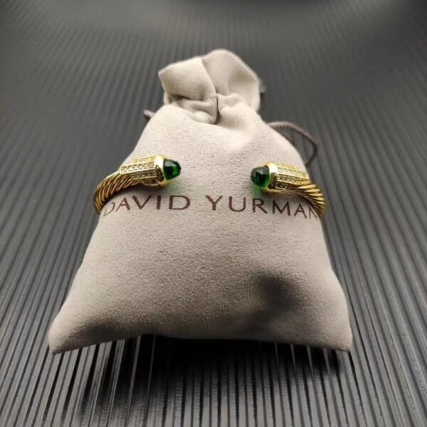6C4FAC1F-F7AC-89B0-84B3-07854664C7A0.jpg Cable Bracelet with Peridot & Diamond Accents 5mm