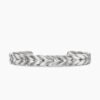 Chevron Collection for Men Chevron Cuff Bracelet Sterling Silver, 9mm