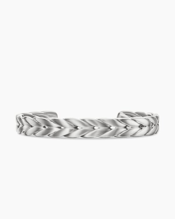Chevron Collection for Men Chevron Cuff Bracelet Sterling Silver, 9mm