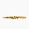 Buckle Cablespira&reg; Bracelet 18K Yellow Gold with Diamonds, 4mm