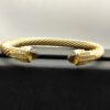 7mm Cable Bracelet with Brown & Diamond Accents