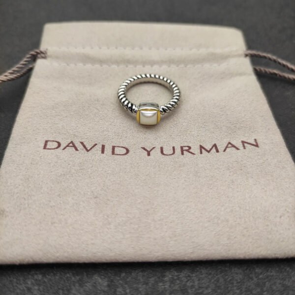 DY Mercer&reg;Stone Ring Sterling Silver with Pearl, 0.6cm - US 6