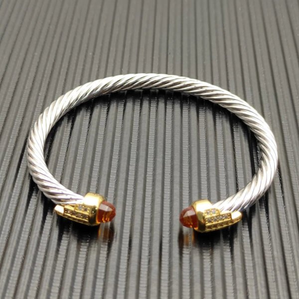 6DF4BB46-50EF-6A1D-6ECA-C0FD6F79C8B8.jpg 5mm Cable Bracelet with Champagne & Diamond Accents