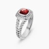 6E597A23-FAFC-3072-3C03-23F035BC6770.jpg Petite Albion® Ring Sterling Silver with Garnet and Diamonds - 6