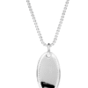 Sterling Silver Oval Charm Necklace