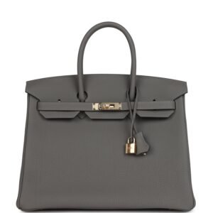 Birkin 30 Handbag Grey Togo with Gold Hardware
