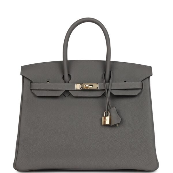 Birkin 30 Handbag Grey Togo with Gold Hardware
