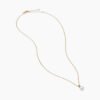 Petite Solari Pendant Necklace 18K Yellow Gold with Pearl and Diamonds, 11.5mm