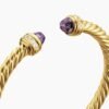 Classic Cablespira&reg; Bracelet 18K Yellow Gold with Amethyst and Diamonds, 5mm
