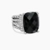 Wheaton&reg; Ring Sterling Silver with Black Onyx and Diamonds - 6