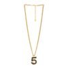 Metal Resin Chain CC No.5 Necklace Gold Blue