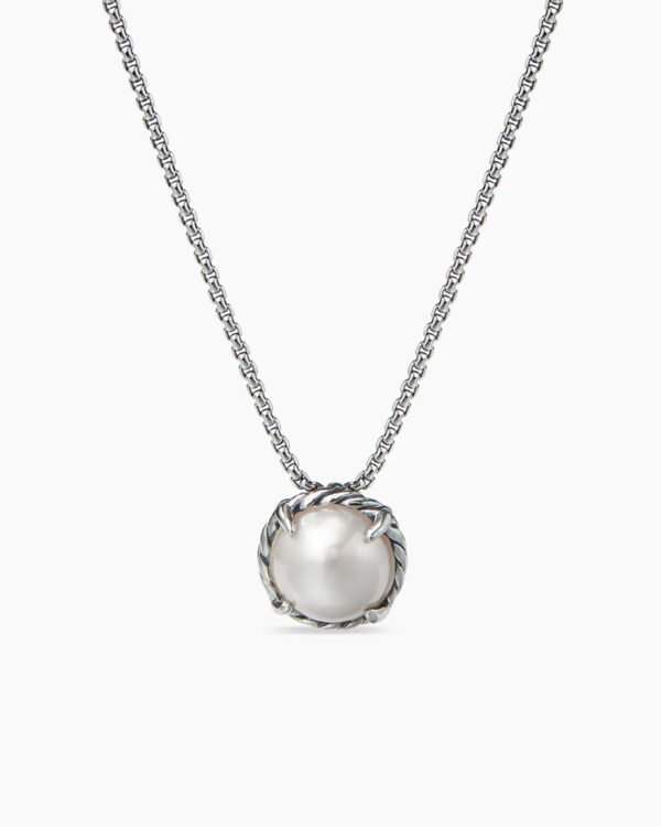 7187F16B-197D-A50B-C5ED-3CA0E69005DA.jpg Petite Chatelaine Necklace Sterling Silver with Pearl, 10mm