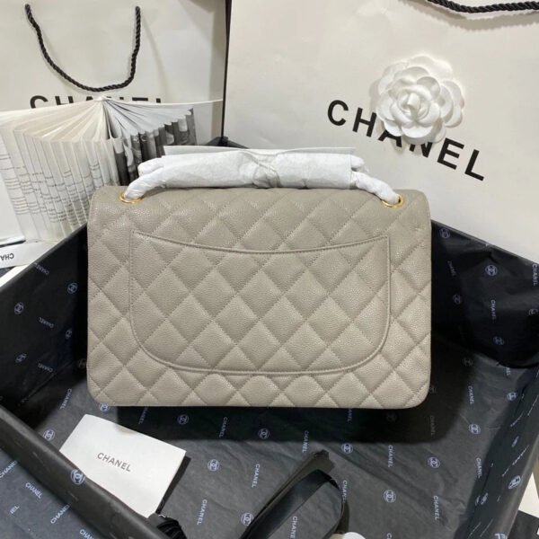 Chanel Large Classic Handbag Gold Hardware Grey For Women, Women&rsquo;s Handbags, Shoulder Bags 11.8in/30cm