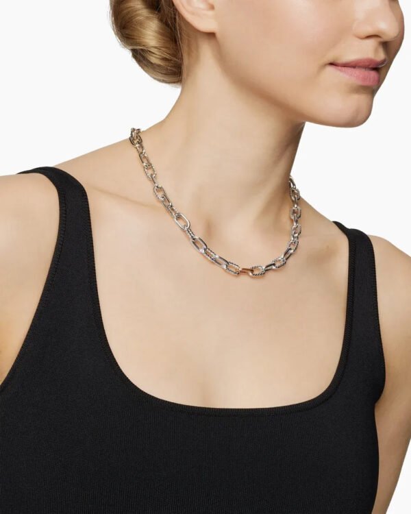 DY Madison&reg; Chain Necklace Sterling Silver with 18K Rose Gold, 8.5mm