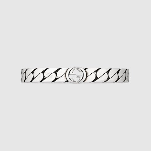 Wide Interlocking G bracelet