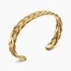 Chevron Cuff Bracelet 18K Yellow Gold, 9mm