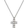 Silver Square G Cross Necklace