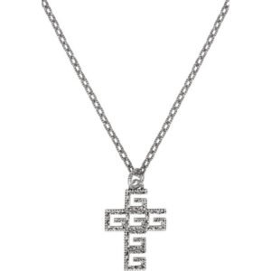 Silver Square G Cross Necklace