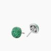 73CF0E64-13FF-B352-36AC-E00C0D1567D8.jpg Cushion Stud Earrings 18K White Gold with Pavé Emeralds, 8mm
