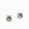 Albion&reg; Stud Earrings Sterling Silver with Prasiolite and Diamonds, 7mm