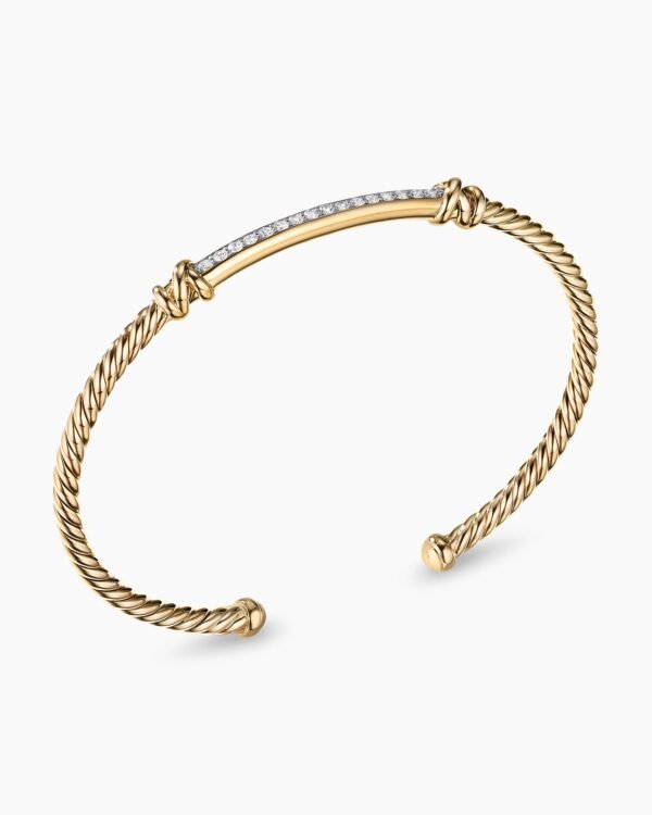 746F66DD-4D8C-9685-B7DF-0DF1410CACC4.jpg Petite Helena Cablespira Station Bracelet 18K Yellow Gold with Diamonds, 3mm