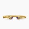 Classic Cablespira&reg; Bracelet 18K Yellow Gold with Amethyst and Diamonds, 5mm