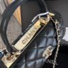 Flap Bag with Top Handle - Black