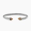 76D231E2-C649-1A79-E9D3-A545D0F286B6.jpg Classic Cable Bracelet Sterling Silver with 14K Yellow Gold and Citrine, 5mm