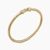 Buckle Cablespira&reg; Bracelet 18K Yellow Gold with Diamonds, 4mm