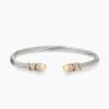 79CAC044-8C63-C08D-BE31-926E25AC4924.jpg Helena Bracelet Sterling Silver with 18K Yellow Gold Domes and Diamonds, 4mm