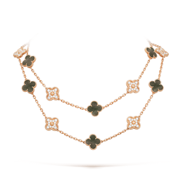 Vintage Alhambra long necklace, 20 motifs