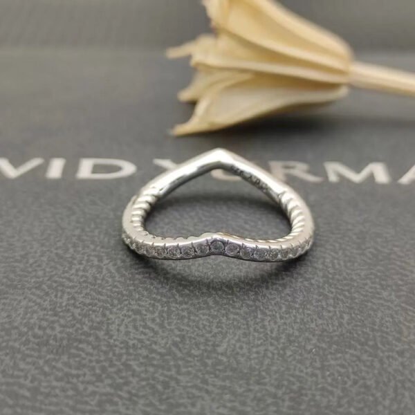 Cable Collectibles&reg; Heart Stack Ring Sterling Silver with Pav&eacute; Diamonds - 6