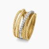 Crossover Ring 18K Yellow Gold with Diamonds - 6