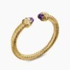 Classic Cablespira&reg; Bracelet 18K Yellow Gold with Amethyst and Diamonds, 7mm