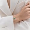 Color Blossom BB Sun Bracelet, Pink Gold, Malachite and Diamond