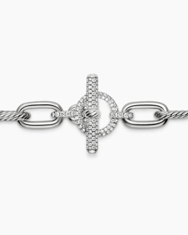 DY Madison&reg; Toggle Chain Necklace Sterling Silver with Diamonds 11mm