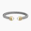 7C249F7A-1262-6D62-1EA6-9D28F1E82C7A.jpg Classic Cablespira® Bracelet 18K Yellow Gold with Pearls and Diamonds, 7mm