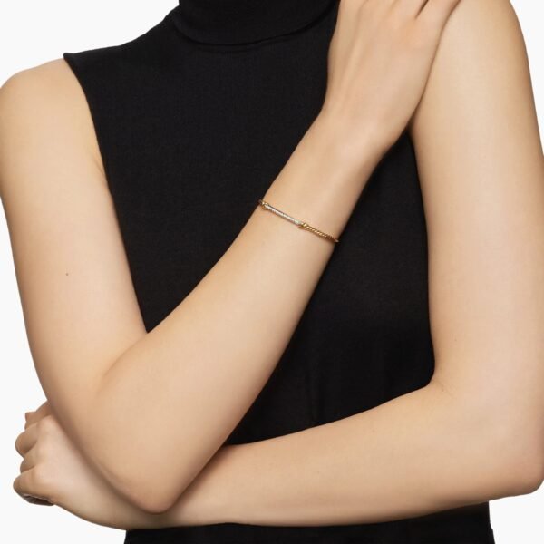7DA7CD05-650C-A3D6-C901-D6B42C881BF6.jpg Petite Helena Cablespira® Station Bracelet 18K Yellow Gold with Diamonds, 3mm