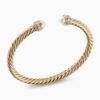 Classic Cablespira&reg; Bracelet 18K Yellow Gold with Pearls and Diamonds, 5mm