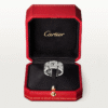 MAILLON PANTH&Egrave;RE RING, 3 HALF DIAMOND-PAVED ROWS