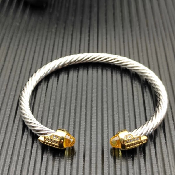 803AB5FB-454A-4A4F-D6B6-6EAACD1F89A6.jpg 5mm Cable Bracelet with Citrine & Diamond Accents